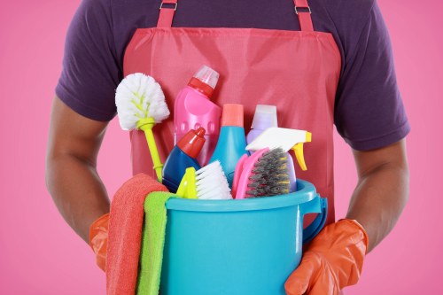 Professional cleaning team preparing to clean a Whetstone property