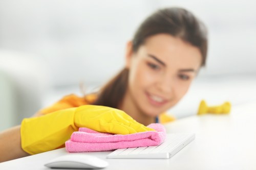 Clean living area after professional service